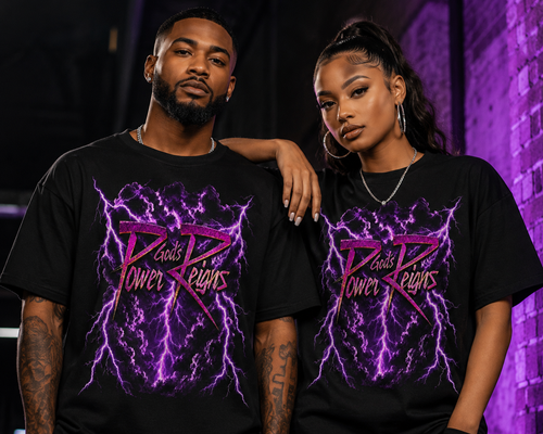 GOD'S POWER REIGNS TEE (PURPLE RAIN)